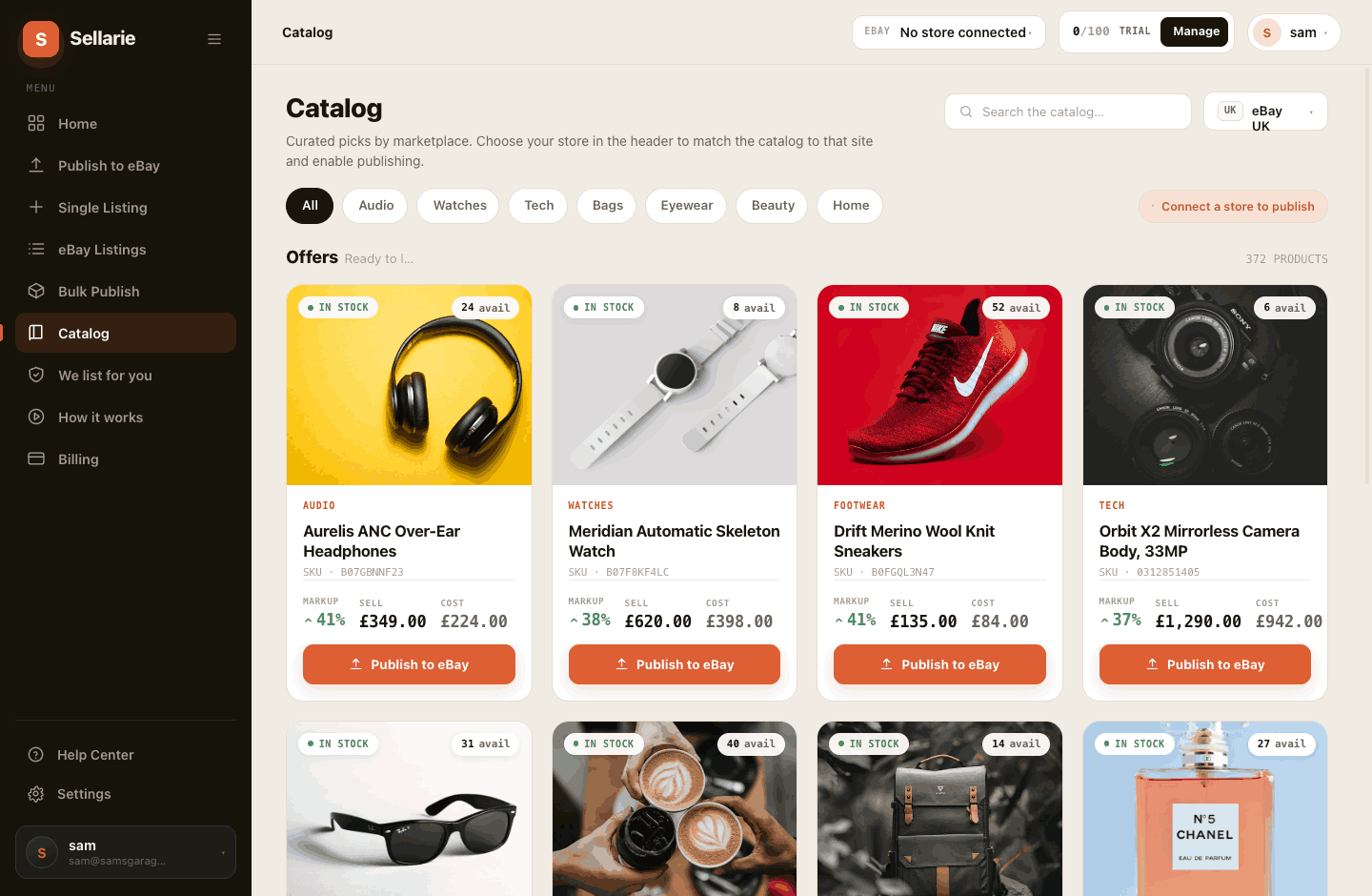 Sellarie catalog